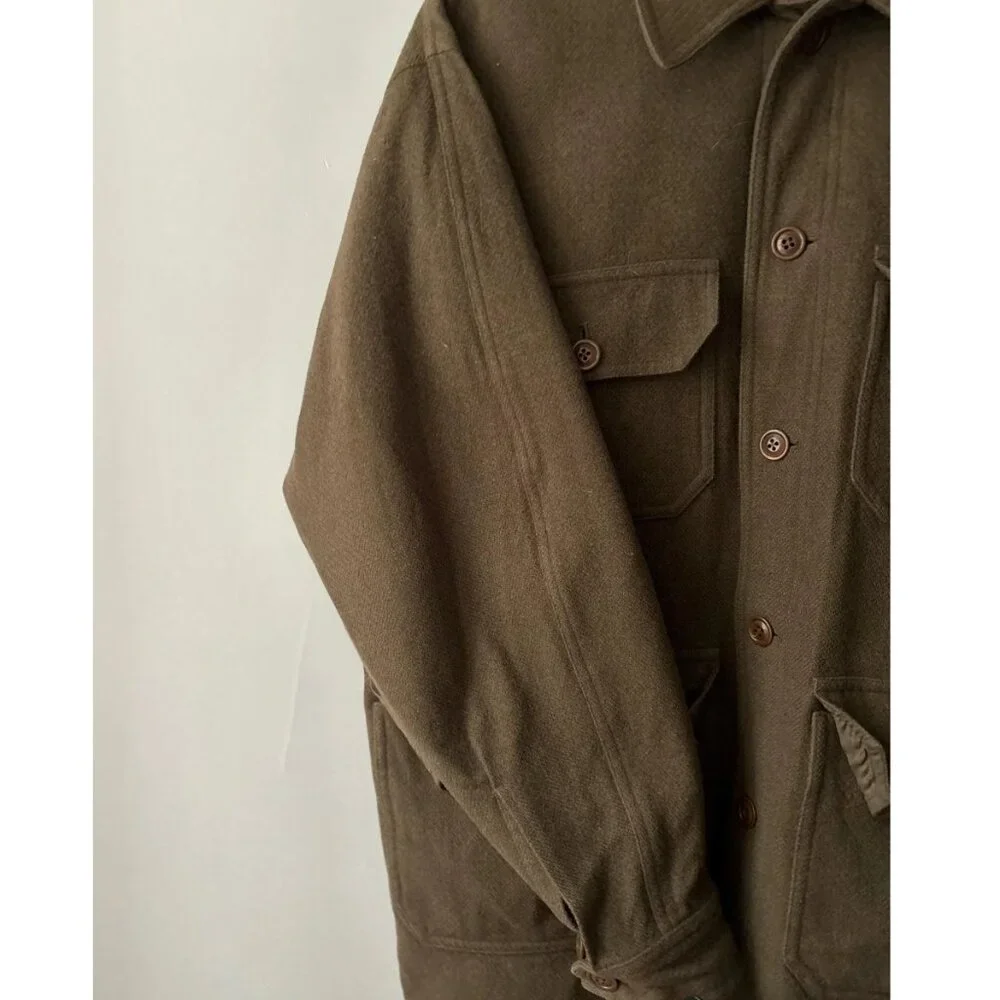 1990s Polo Ralph Lauren Wool Jacket | Vintage Green Sport Coat with Pockets - Picture 5 of 11